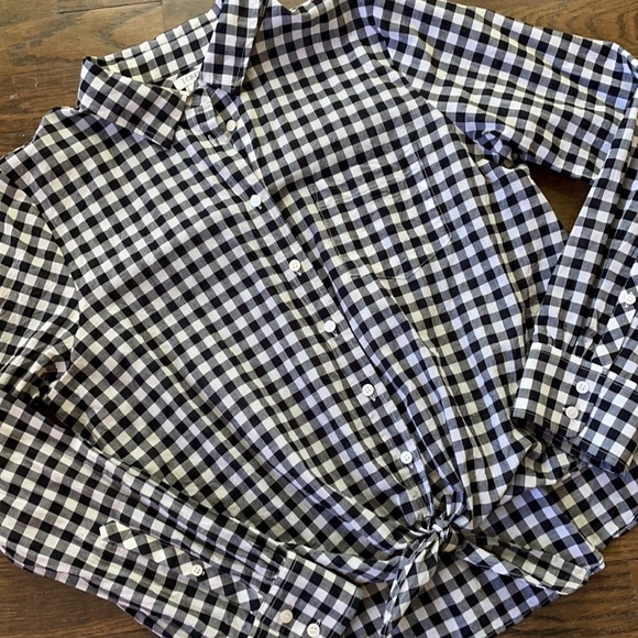 J Crew Factory Gingham Button Down - Picture 4 of 4